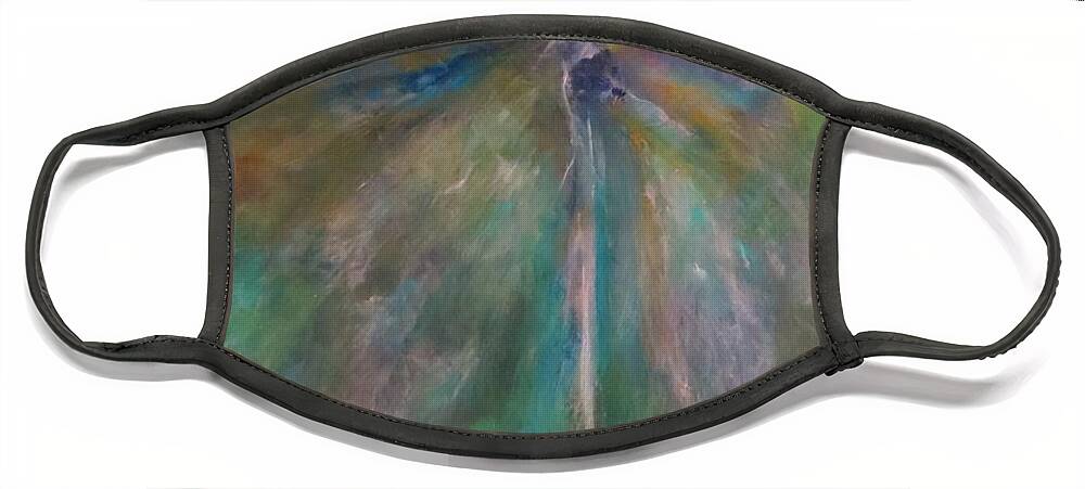 Abstract Face Mask featuring the painting Ethereal Dancer by Soraya Silvestri