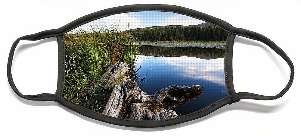Red Rock Lake Photograph Face Mask featuring the photograph Evening at Red Rock Lake by Jim Garrison