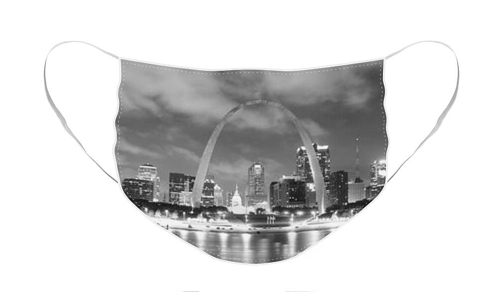 Photography Face Mask featuring the photograph Evening St Louis Mo by Panoramic Images