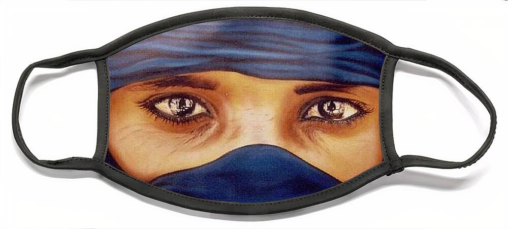 Eyes Face Mask featuring the painting Eyes by Sukalya Chearanantana