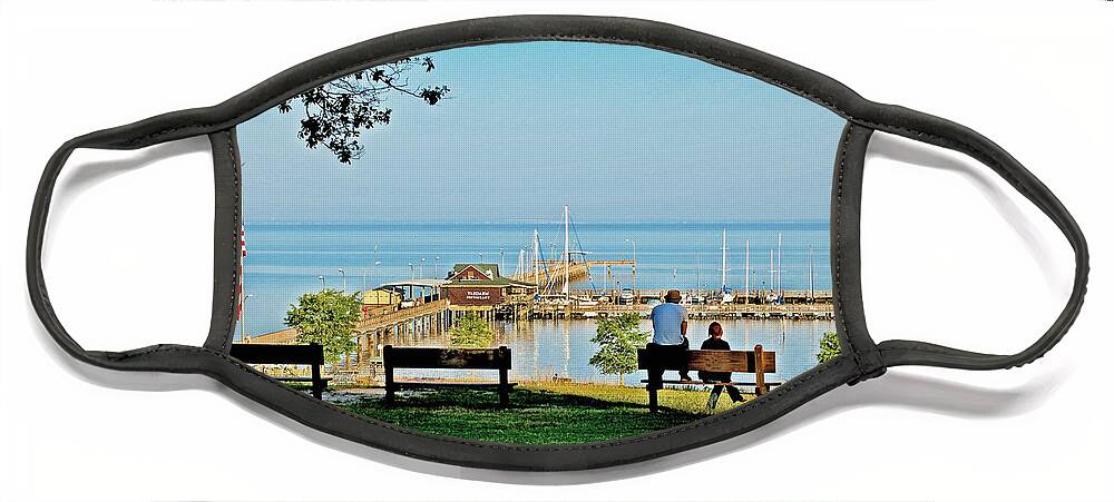 Fairhope Face Mask featuring the painting Fairhope Alabama Pier by Michael Thomas