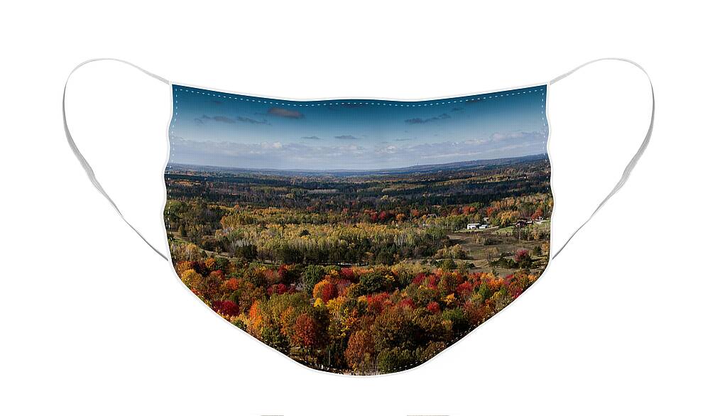 Fall Colors Face Mask featuring the photograph Fall Mountain by Gwen Gibson