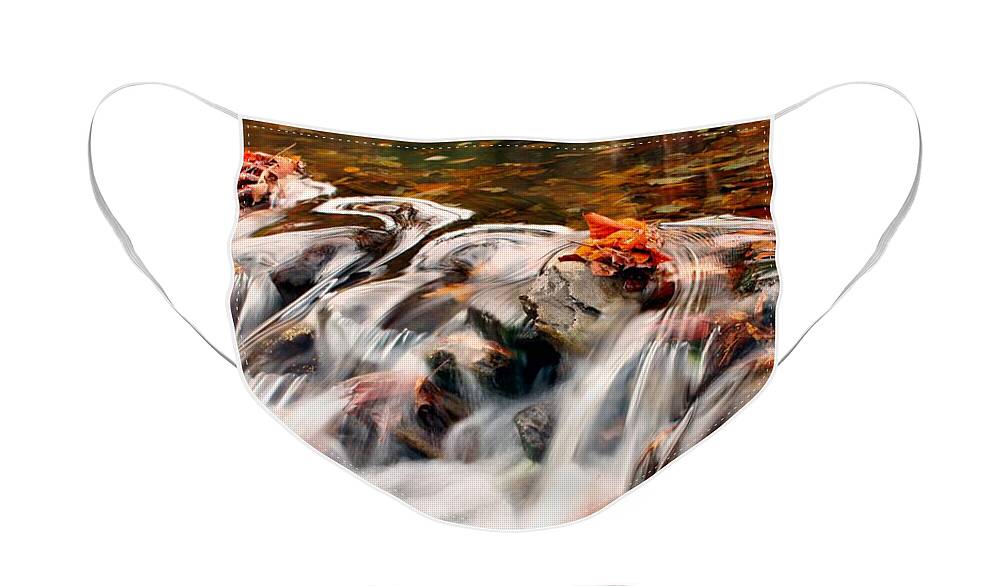 The Great Smoky Mountains National Park Face Mask featuring the photograph Fall waters by Carol Montoya