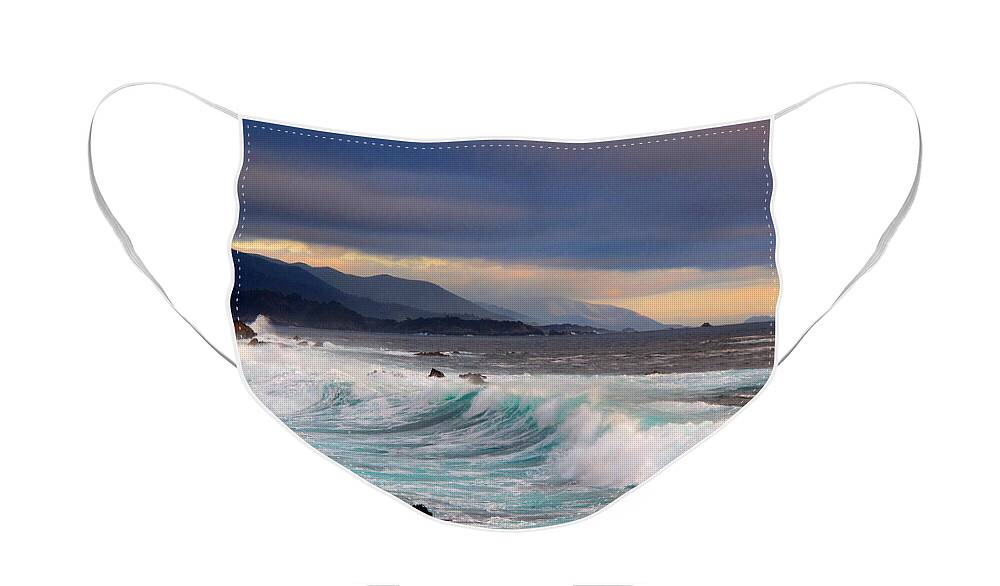 Big Sur Face Mask featuring the photograph February by Derek Dean