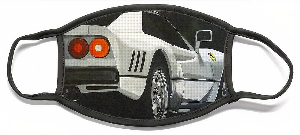 Ferrari Face Mask featuring the painting Ferrari 288 GTO by Richard Le Page
