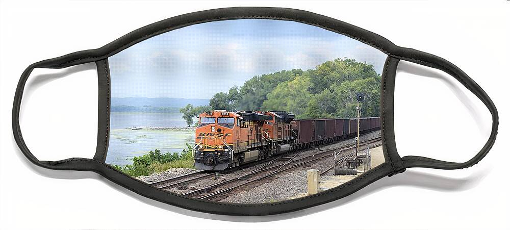 Train Face Mask featuring the photograph Ferryville Train by Bonfire Photography