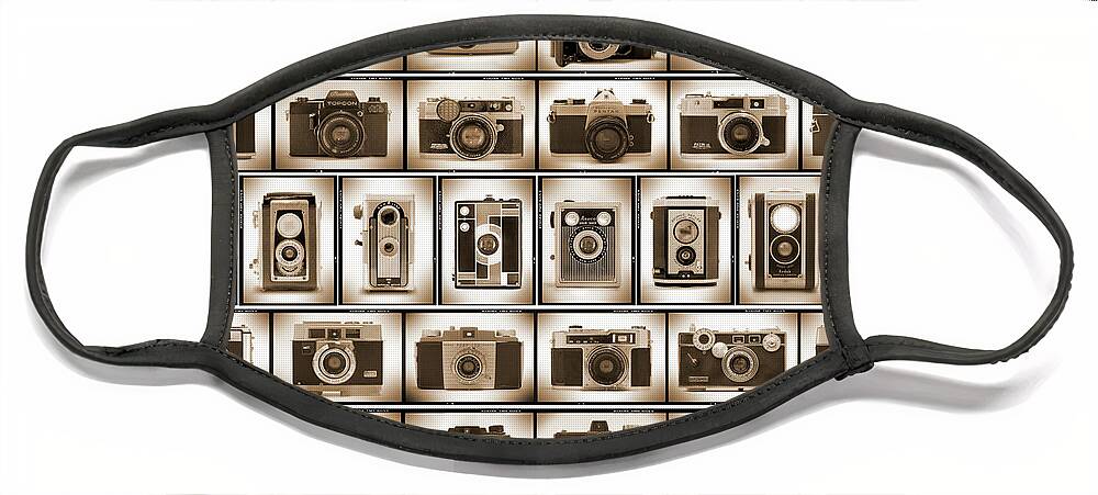 Vintage Cameras Face Mask featuring the photograph Film Camera Proofs by Mike McGlothlen