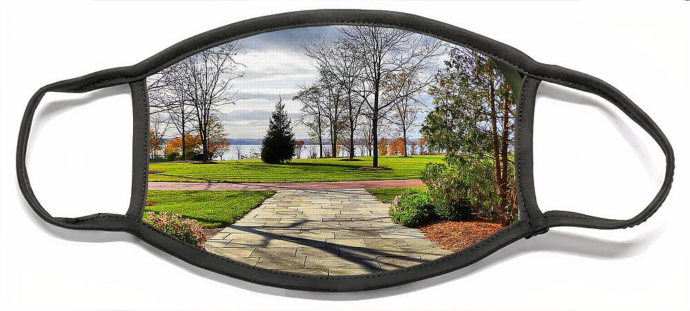 Finger Lakes Face Mask featuring the photograph Finger Lakes View from Mackenzie Childs by Mitchell R Grosky