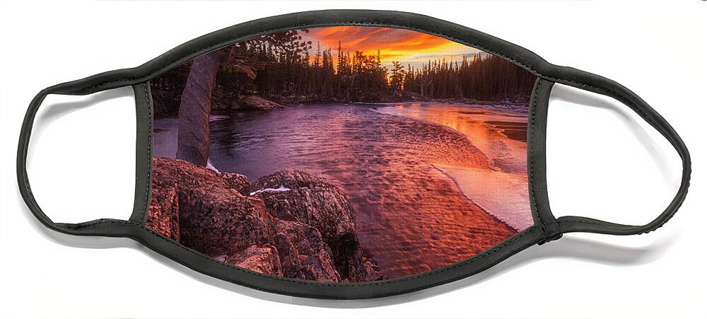 Sunrise Face Mask featuring the photograph First Light by Darren White