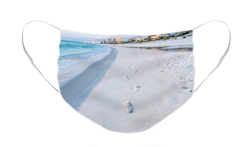 Atlantic Face Mask featuring the photograph Florida Beach Scene by Alex Grichenko