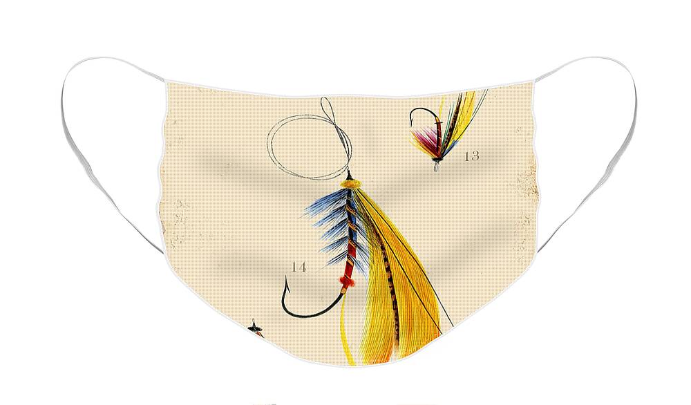 Casting Flies Face Mask featuring the digital art Fly Fishing-JP2098 by Jean Plout