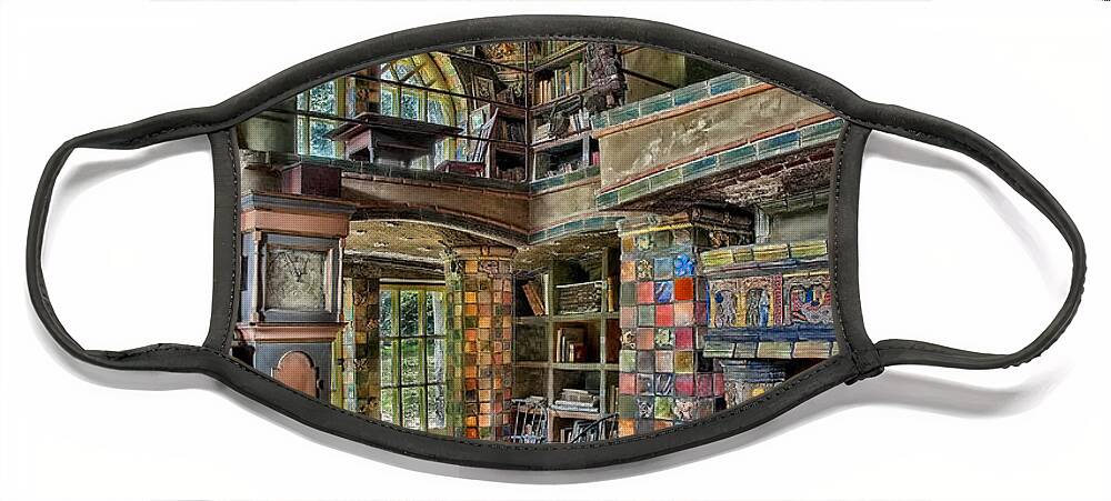 Castle Face Mask featuring the photograph Fonthill Castle Library Room by Susan Candelario
