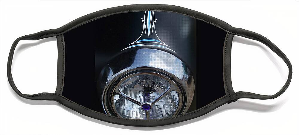 Headlight Face Mask featuring the photograph Ford Pin striped headlight by Ron Roberts