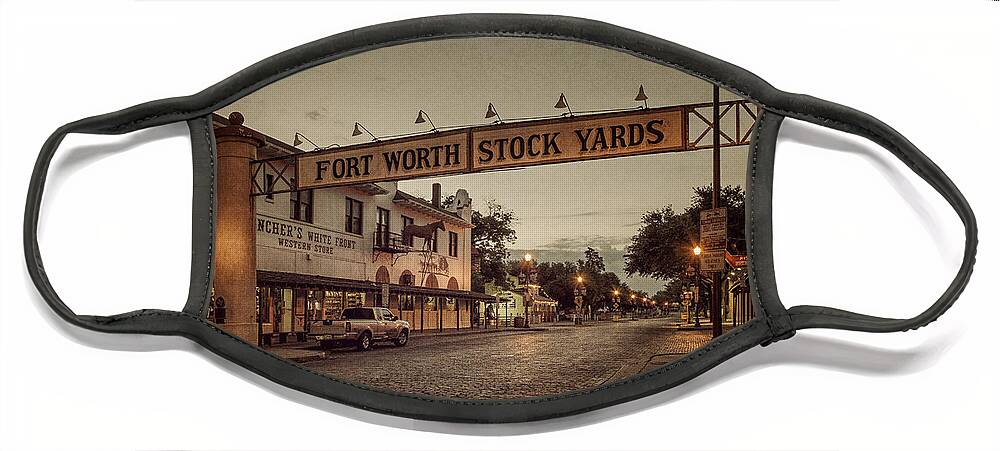 Stockyards Face Mask featuring the photograph Fort Worth StockYards by Joan Carroll