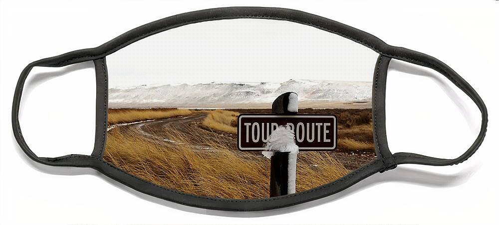 Roadway Face Mask featuring the photograph Freezeout Tour Route by Kae Cheatham