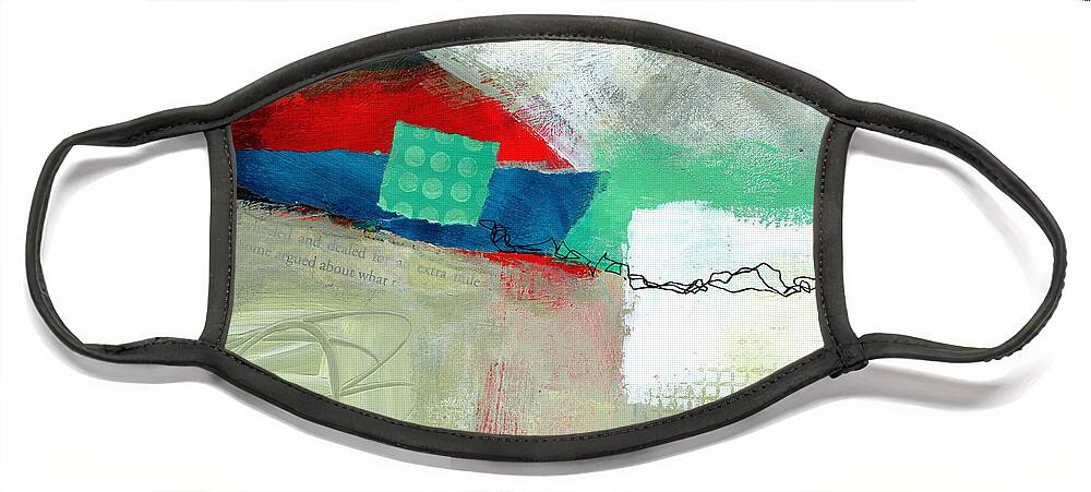8x8 Face Mask featuring the painting Fresh Paint #1 by Jane Davies