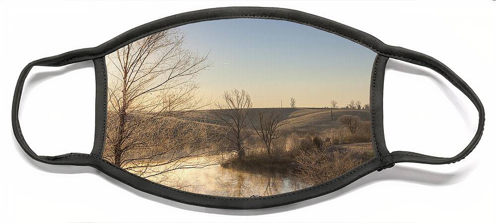 Sunrise Face Mask featuring the photograph Frosty sunrise by Alexey Stiop