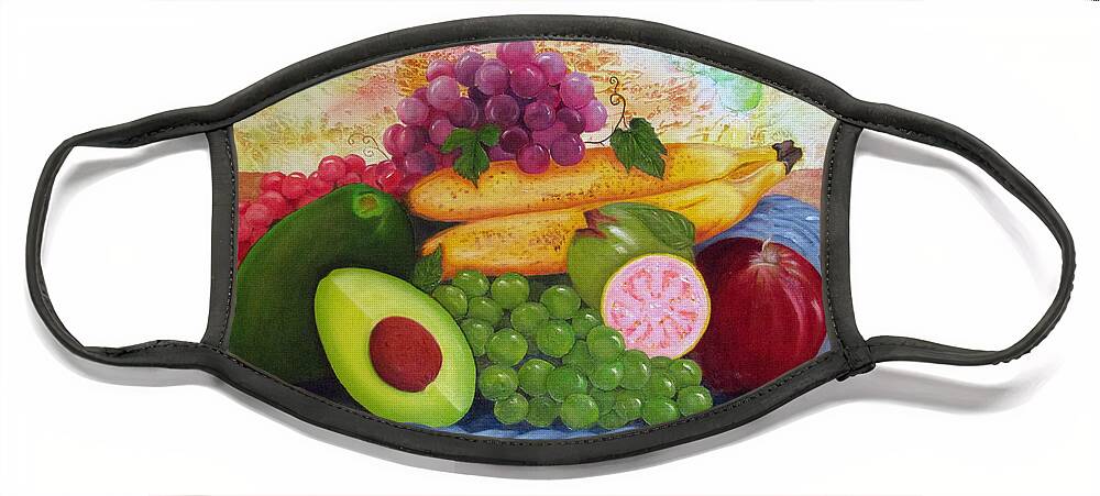 Aguacate Face Mask featuring the painting Fruits Delight by Gloria E Barreto-Rodriguez