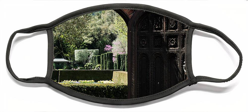 California Face Mask featuring the photograph Garden Door at Filoli by Weir Here And There