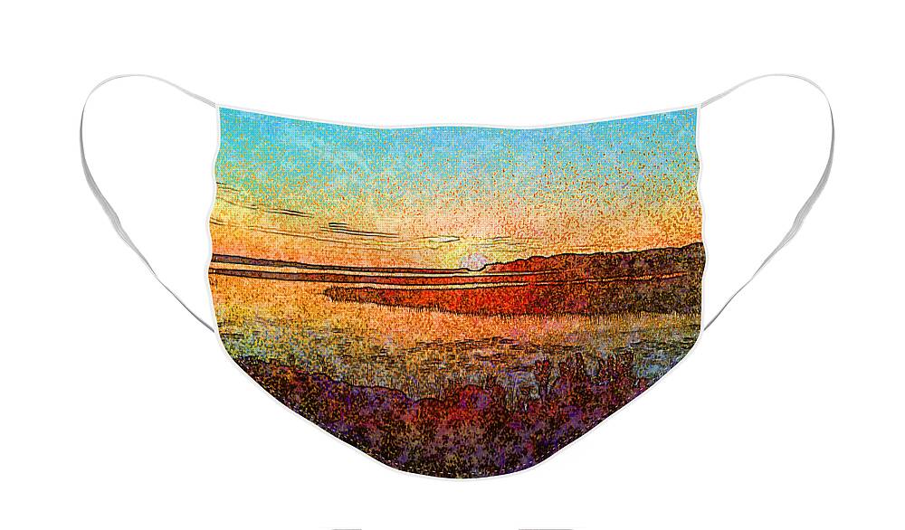 Sunset Face Mask featuring the photograph Georgian Bay Sunset by Claire Bull