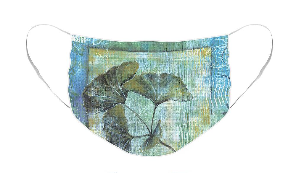 Ginkgo Face Mask featuring the painting Gingko Spa 2 by Debbie DeWitt