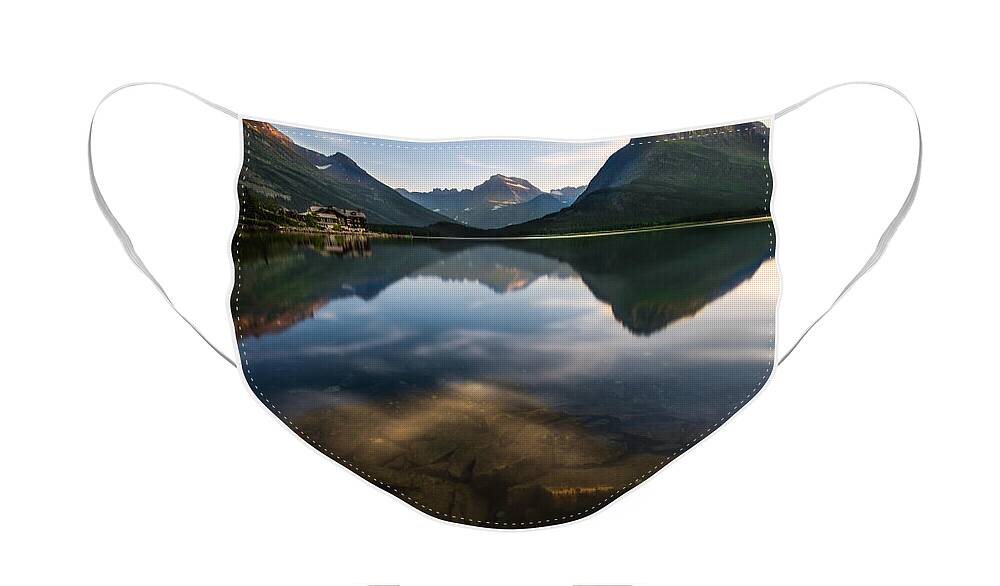 Glacier Face Mask featuring the photograph Glacier National Park 2 by Larry Marshall