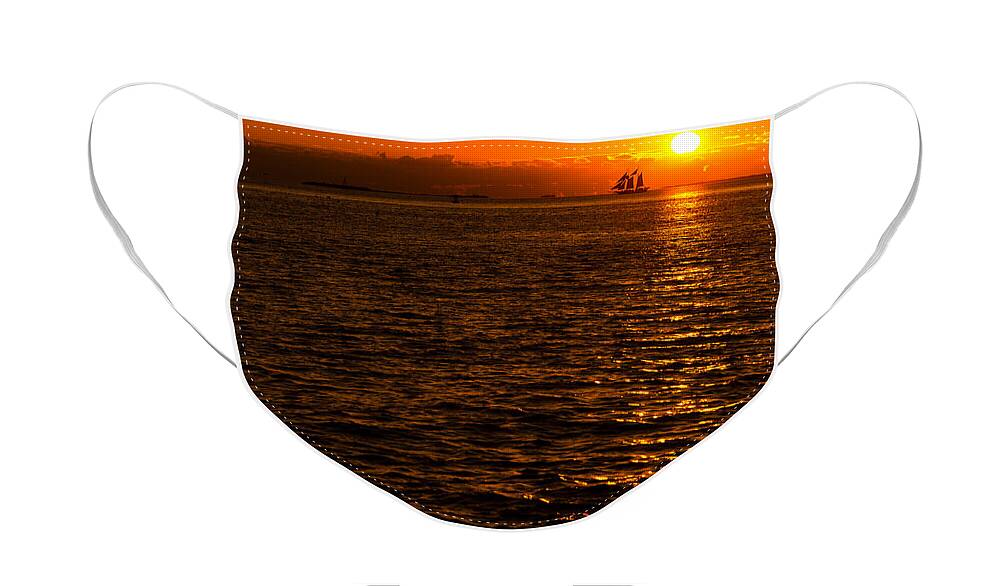 Sunset Face Mask featuring the photograph Glimmer by Chad Dutson