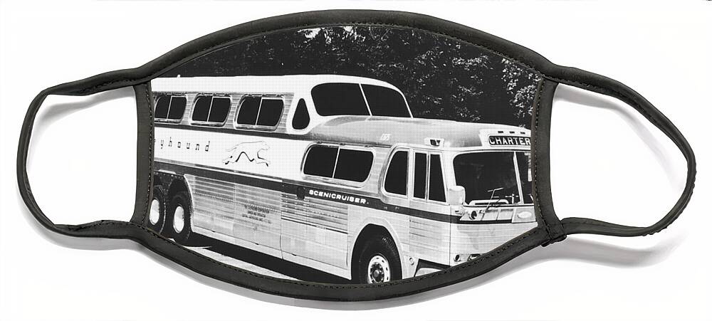 1950's Face Mask featuring the photograph GM's Latest Bus Line by Underwood Archives