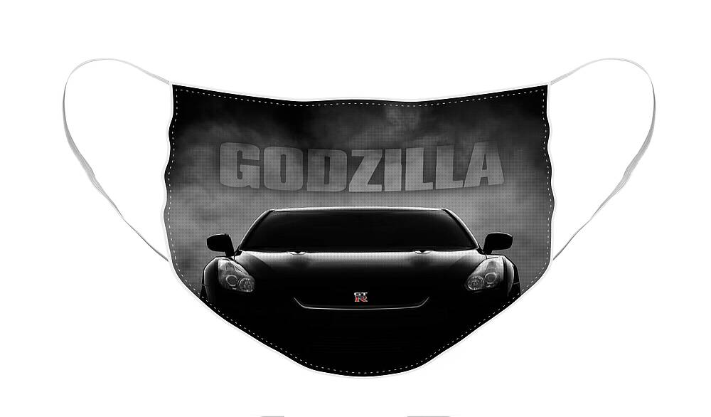 Gtr Face Mask featuring the digital art Godzilla by Douglas Pittman