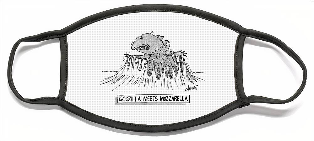 Godzilla Meets Mozzarella Face Mask