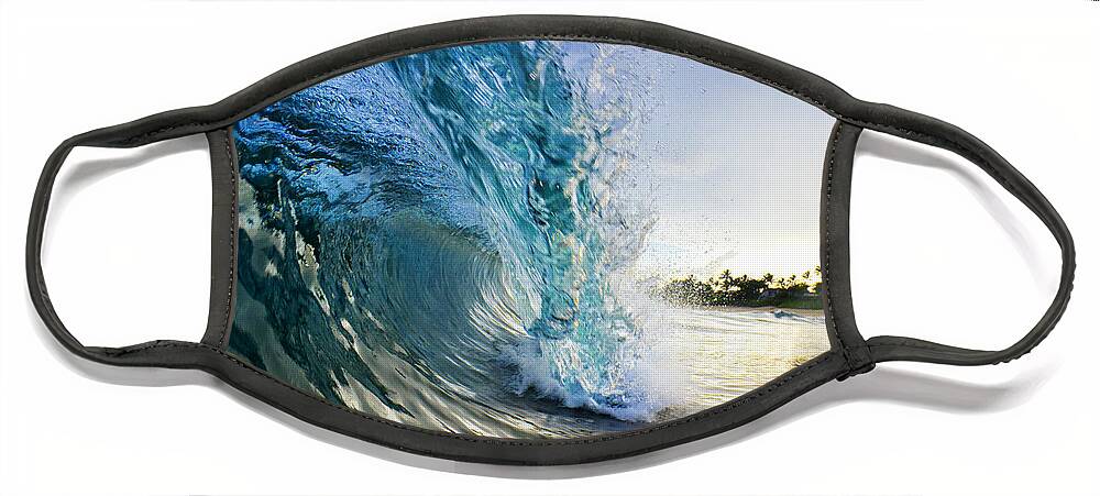 Surf Face Mask featuring the photograph Golden Mile by Sean Davey