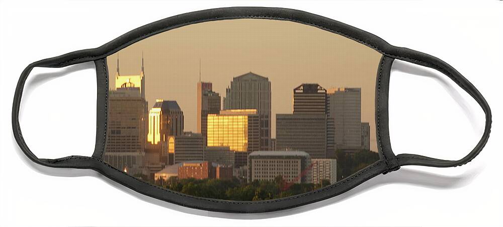 Nashville Face Mask featuring the photograph Good Morning Nashville Tennessee Skyline by Valerie Collins