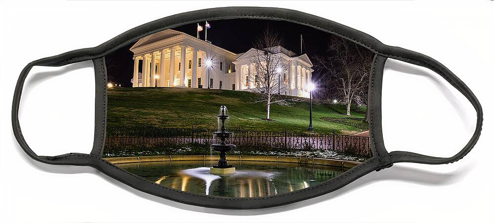 Rva Face Mask featuring the photograph Governor's Mansion by Stacy Abbott