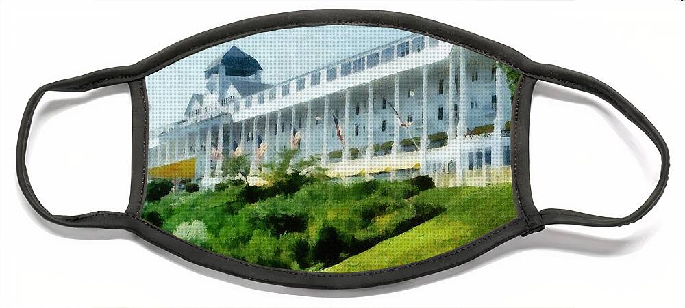 Hotel Face Mask featuring the photograph Grand Hotel Mackinac Island ll by Michelle Calkins
