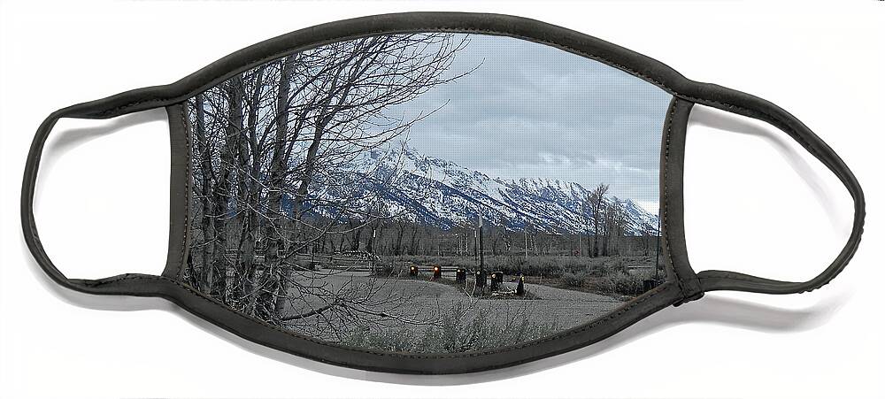 Grand Teton National Park Face Mask featuring the photograph Grand Tetons Landscape by Michele Myers