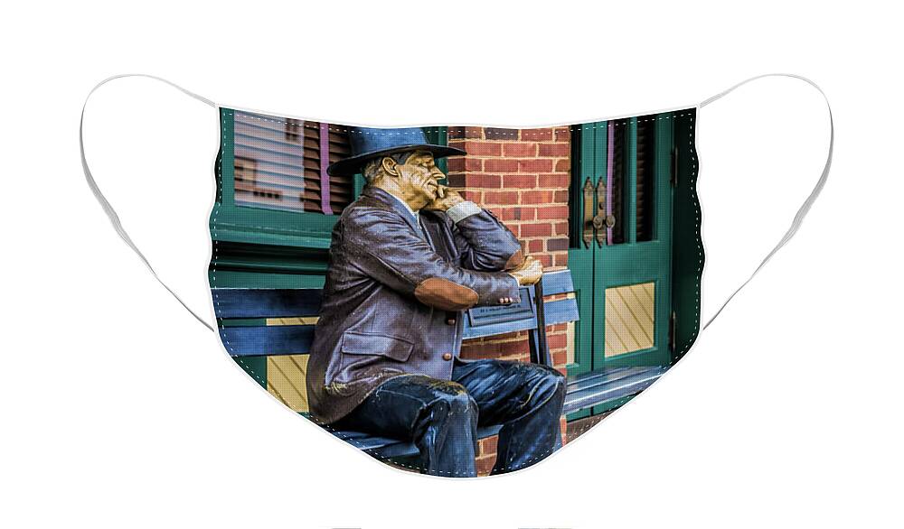 Grapevine Face Mask featuring the photograph Grapevine Cowboy by Robert Bellomy