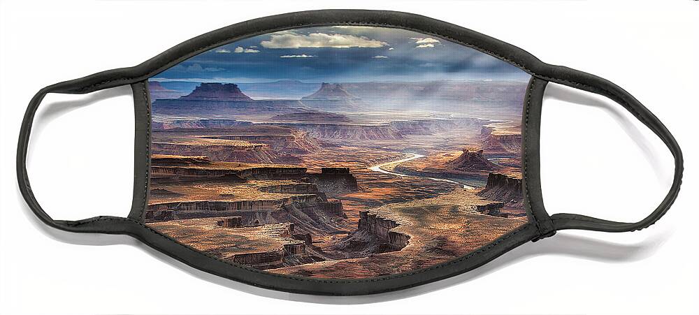 Green River Face Mask featuring the photograph Green River Overlook by Michael Ash