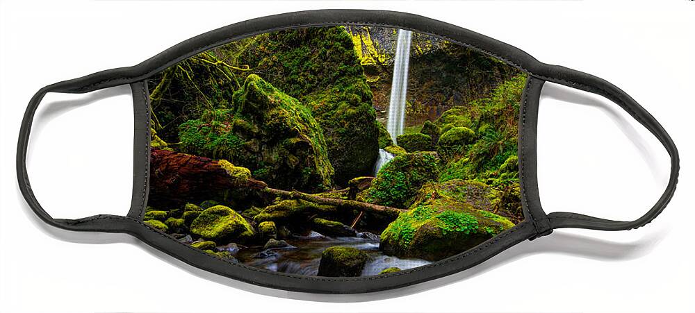 Pacific Face Mask featuring the photograph Green Seasons by Chad Dutson