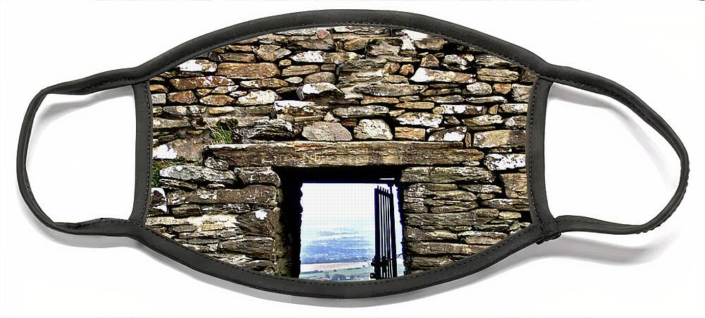 Grianan Of Aileach Face Mask featuring the photograph Grianan Of Aileach - Door To The World by Nina Ficur Feenan