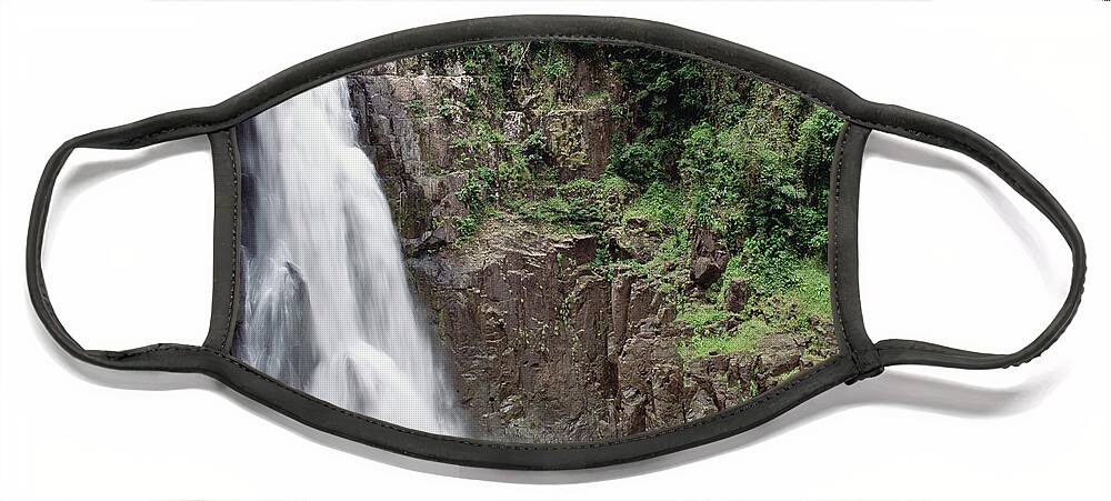 Feb0514 Face Mask featuring the photograph Haew Narok Falls Upper Section Khao Yai by Gerry Ellis
