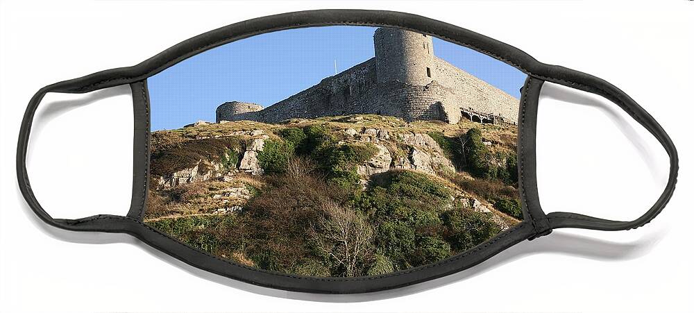 Castles Face Mask featuring the photograph Harlech castle by Christopher Rowlands