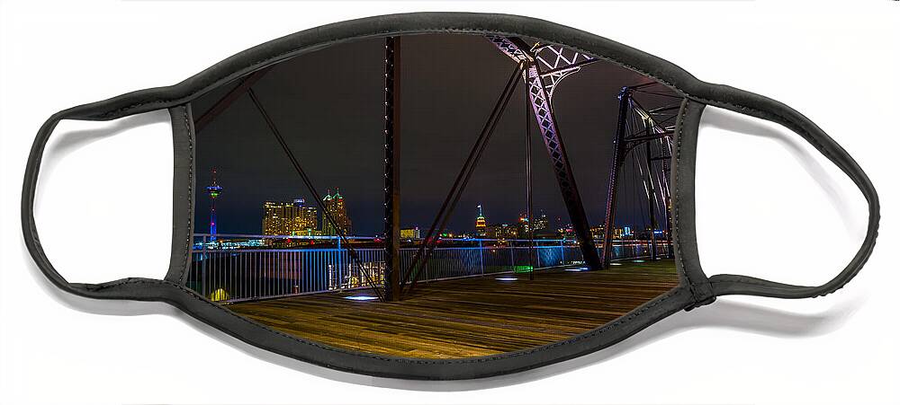 San Antonio Face Mask featuring the photograph Hays Street Bridge by David Morefield