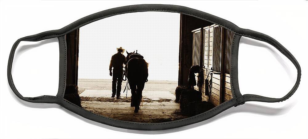 Colorado Face Mask featuring the photograph Heading for an Early Morning Ride by Lincoln Rogers