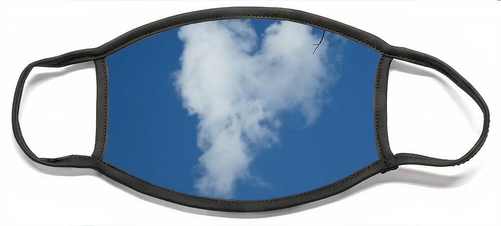 Heart Face Mask featuring the photograph Heart Cloud Bell Rock by Mars Besso