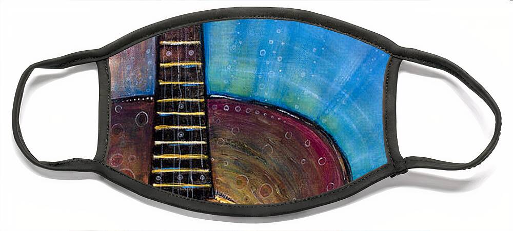 Guitar Face Mask featuring the painting Heart Song by Tanielle Childers