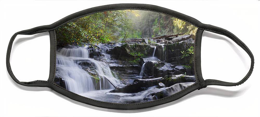 Appalachia Face Mask featuring the photograph Heaven's Light by Debra and Dave Vanderlaan