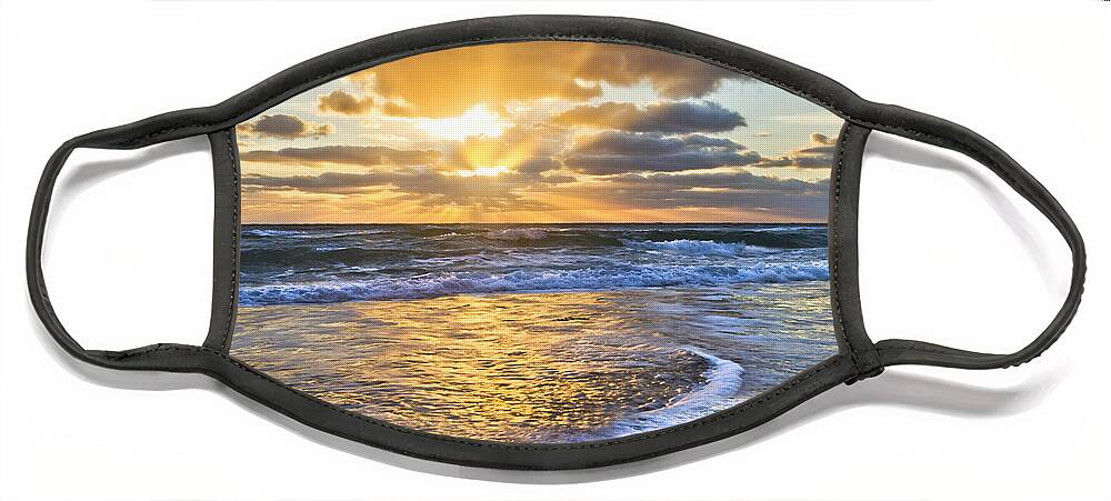 Clouds Face Mask featuring the photograph Heaven's Skylight by Debra and Dave Vanderlaan