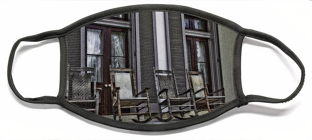 Nashville Face Mask featuring the photograph Hermitage Chairs by Timothy Hacker