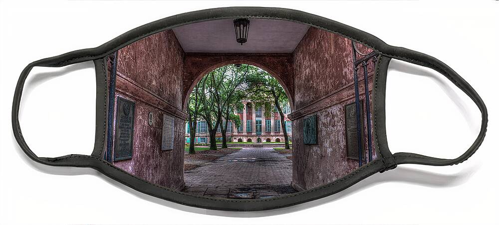 College Of Charleston Face Mask featuring the photograph Higher Education Tunnel by Dale Powell
