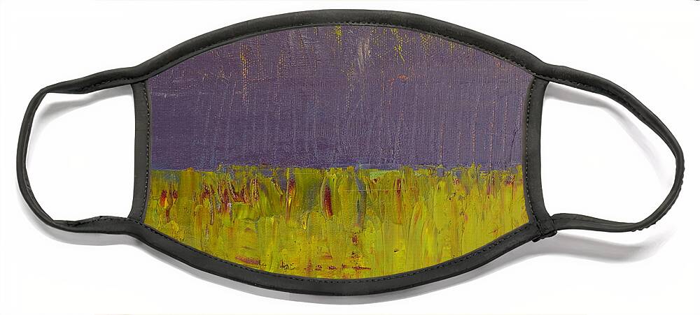 Abstract Expressionism Face Mask featuring the painting Highway Series - Lake by Michelle Calkins